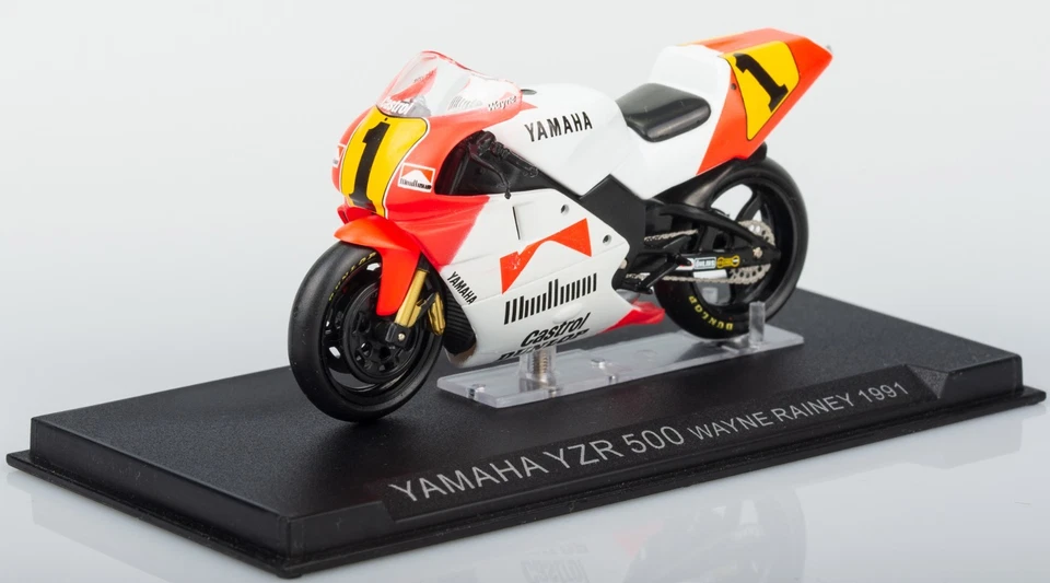 Yamaha YZR500 Scala 1:24 Wayne Rainey 1991 Modellino World Champion Classe 500 - Immagine 3 di 4