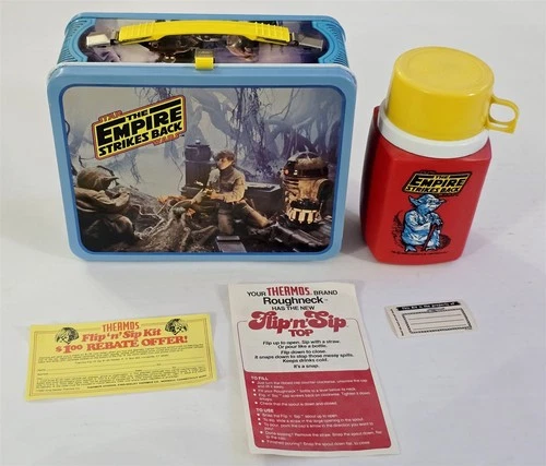 S-7 1980'S THERMOS STAR WARS THE EMPIRE STRIKES BACK METAL LUNCH BOX MINT UNUSED