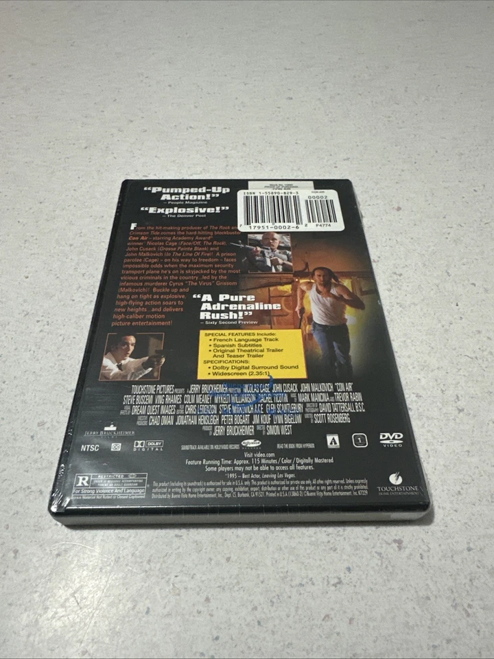 Con Air (DVD, 1997, Widescreen) Brand New Sealed! With Nicholas Cage - Image 2 of 2