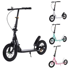 🛴Foldable Commuter Kick Scooter For Teens Kids w/ 12" Large Air Rubber Tires