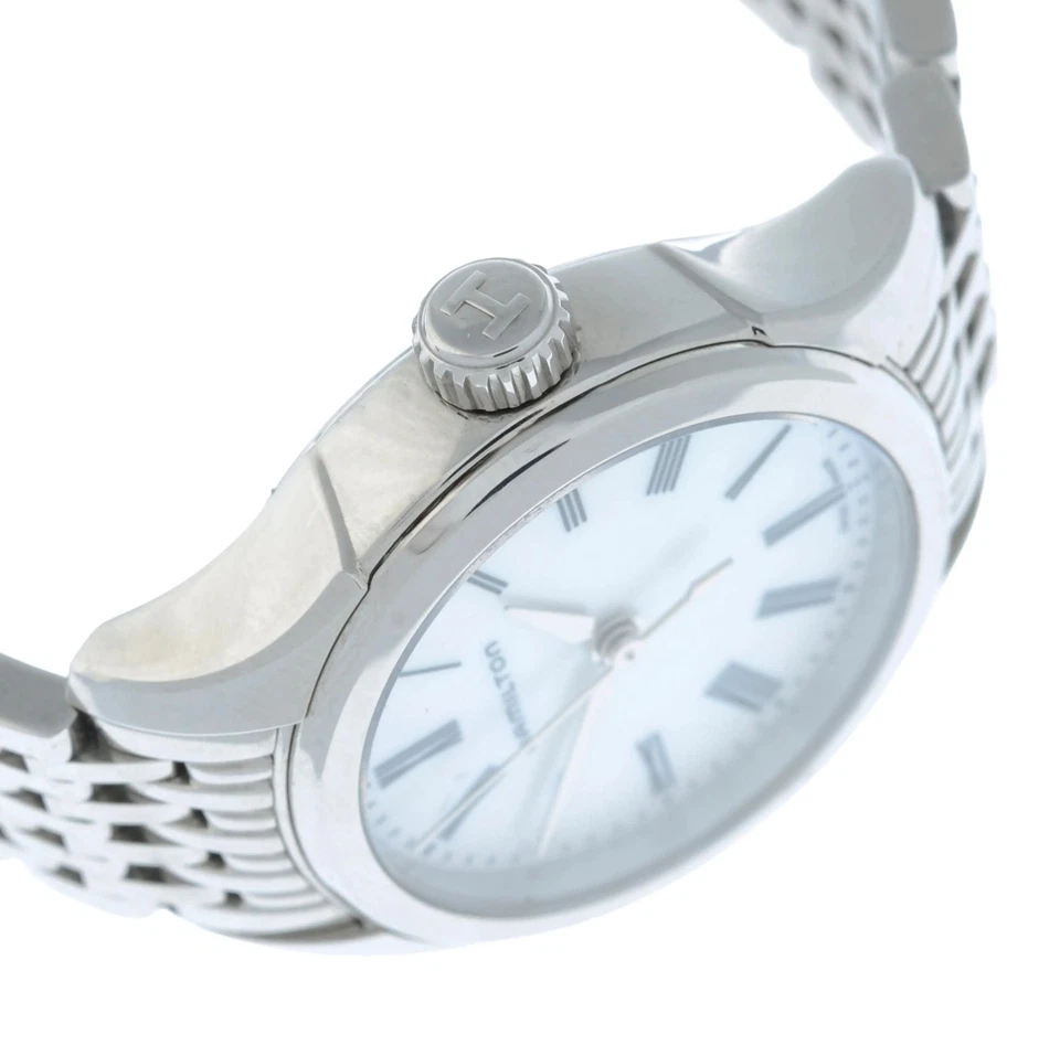 Impresionante reloj pulsera de cuarzo para damas Hamilton Valiant H392510 26 mm acero esfera mop Foto 3 de 4