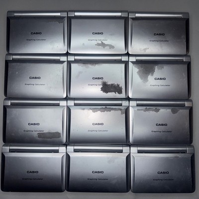 Casio FX-9860G Slim Graphing Calculator (LOT OF 12) Compact Size (Read) Tested