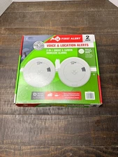First Alert 2-in-1 Smoke & Carbon Monoxide Alarm 10-Yr Voice 2-Pack 11/2024