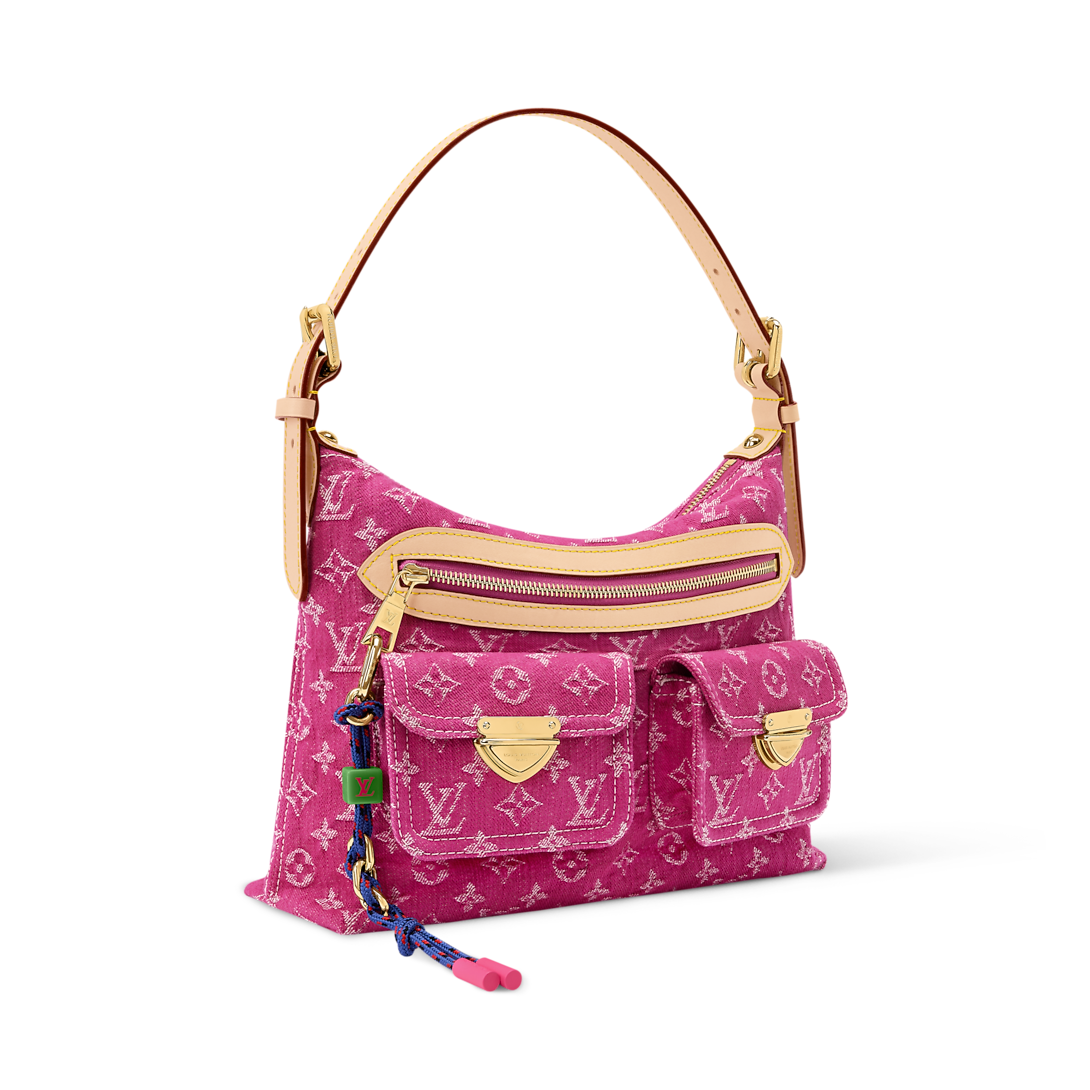 NEW Louis Vuitton Monogram Baggy Denim Hand Bag Pink M28266