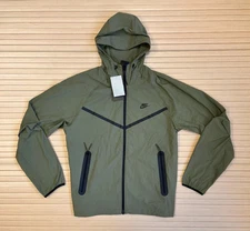 Nike Tech Woven Windrunner Hooded Jacket Olive - Mens Size Medium Deadstock
