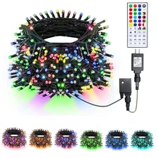 Tw Shine Color Changing Halloween Lights 66 Ft 200 LED RGB Christmas Lights Outd