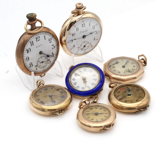 Hamilton Elgin Imperial Size 0s 6s Running Lot of 7 Ladies Pocket Watches PW-107