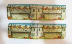 IDEAL TOYS VINTAGE TIN LITHO WALL PAIR from KNIGHTS CASTLE HEADER BAG PLAYSET