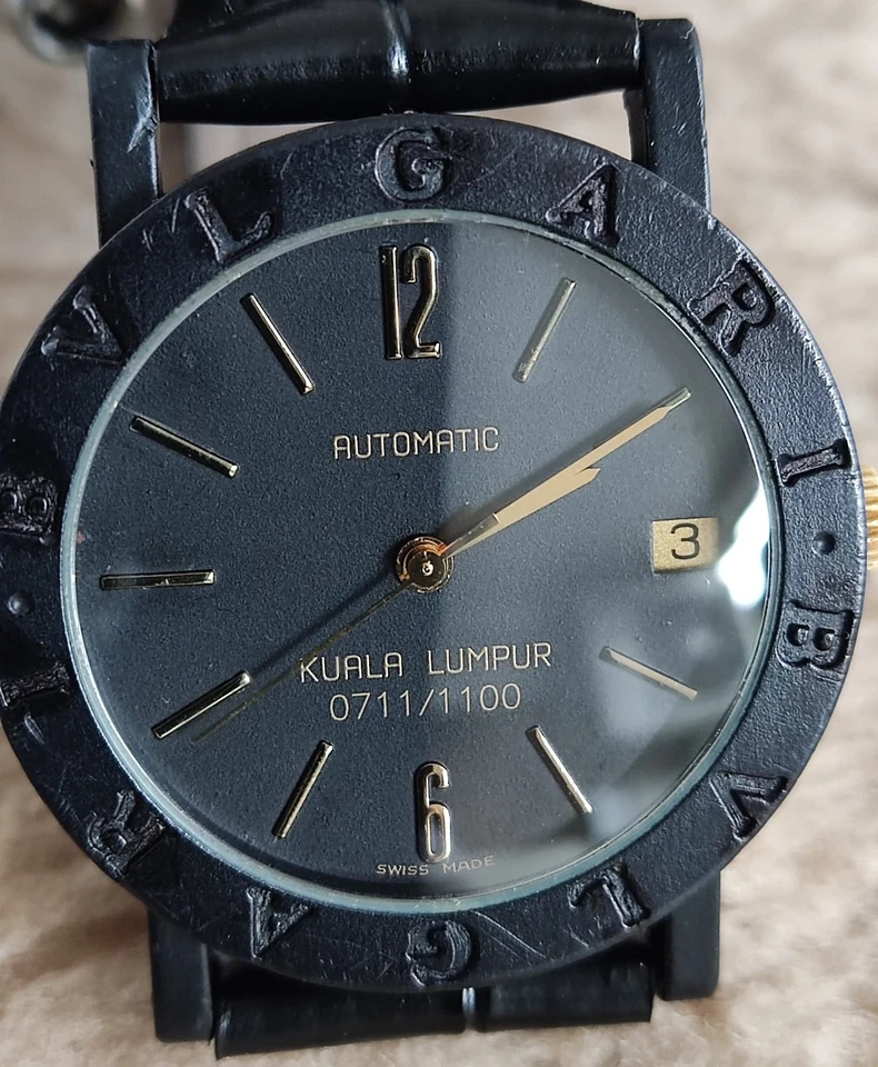 BVLGARI Carbono ORO KUALA LUMPUR Edición Limitada. Reloj Hombre 1100 MADE AUTOMÁTICO 34mm - Imagen 4 de 4