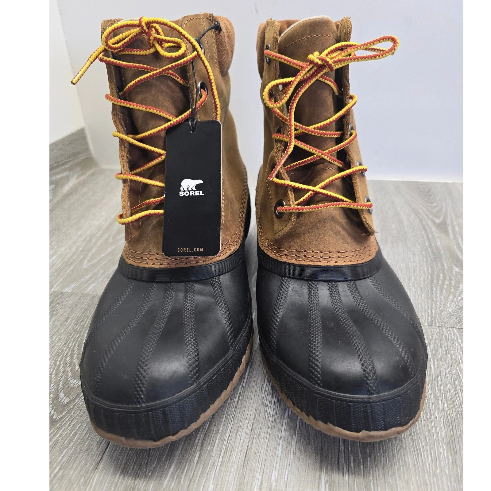 Sorel Cheyanne II Mens Waterproof Winter Boots Chipmunk Black Size 8
