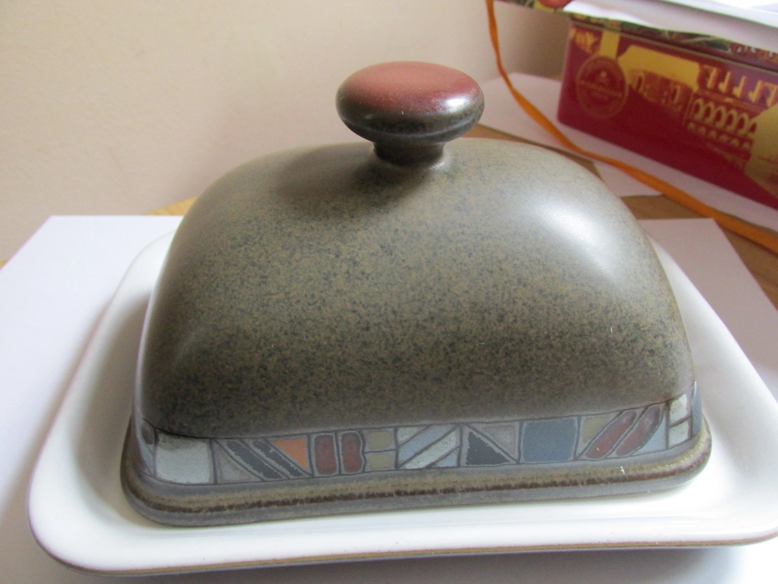 Denby Marrakesh Butter Dish pre-owned in vgc rare.