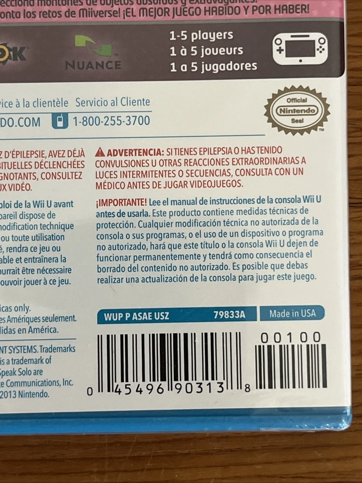 Game & Wario for Nintendo Wii U - Brand new and factory sealed - Rare! - Image 3 of 4