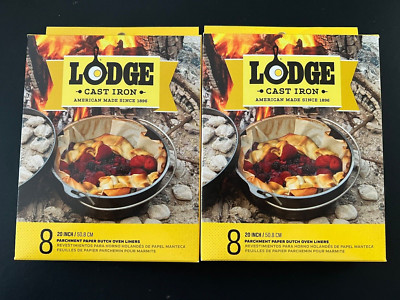 2x Rumo Barbeque Lodge Cast Iron Dutch Oven Liner Antihaft Papierhüllen 8er Pack