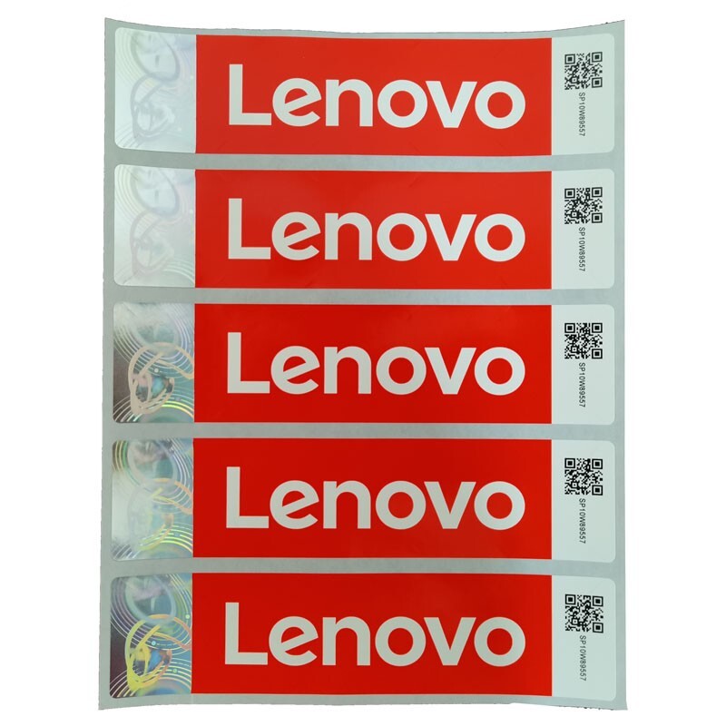 100 Adesivi Grandi Lenovo Rossi – Etichette A Strappo Vuote (125mm X 30mm)