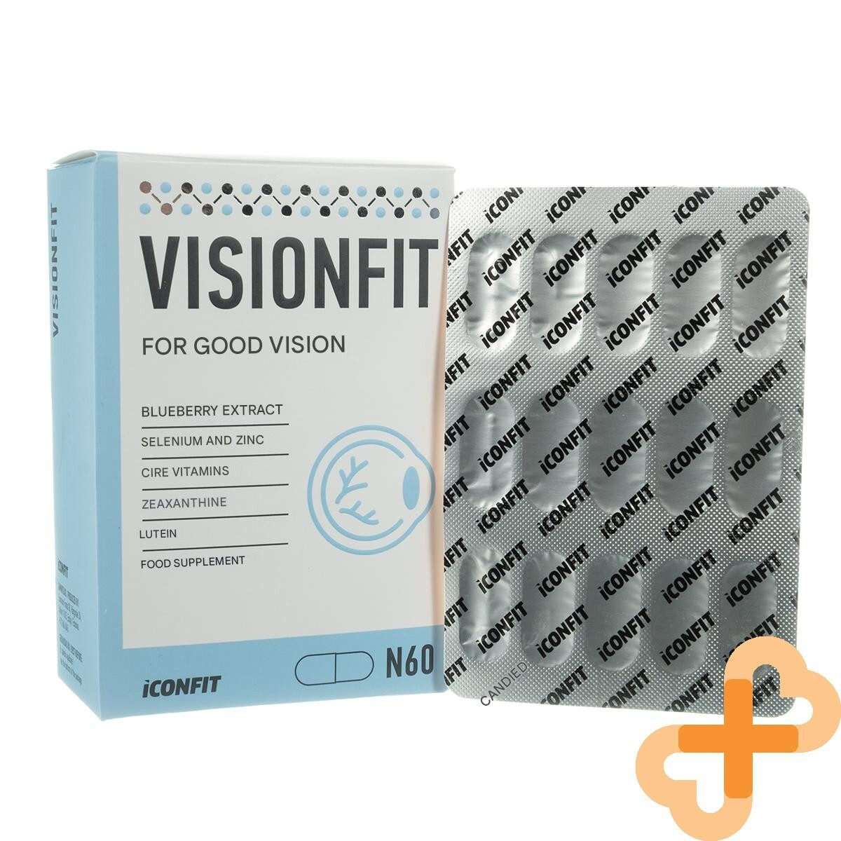 ICONFIT Visionfit 60 Capsules Vision Health Support Supplement Lutein Zinc