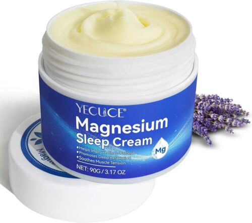 Magnesium Cream 3.17oz-Promotes Sleep, Soothes Sore Muscles, Relieves Leg Cramps