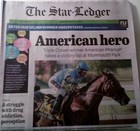 AUG 3, 2015- STAR LEDGER- AMERICAN PHAROAH TAKES A VICTORY LAP AT MONMOUTH PARK
