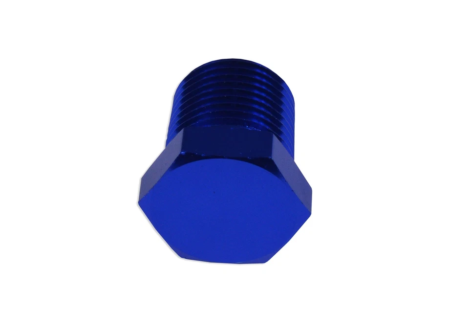 Adaptador 1/8 NPT Hex Head Socket Blanking Plug Bung Blocker Macho Fuel Oil Azul - Imagen 4 de 4