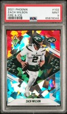 2021 Phoenix Zach Wilson Fire & Ice Prizm Rookie RC 38/50 #102 PSA 9 Low Pop