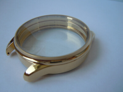 YELLOW ALLOYS CASE FOR POCKET WATCH MOVEMENTS 16s-22mm band size