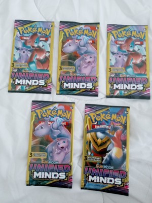 5 x Pokemon Sun&Moon 5 Unified Minds Booster - OVP ENGLISCH, 0 ;-) Versand
