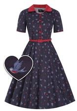 Dolly & Dotty «PENELOPE SWALLOW» Hearts Rockabilly DINER Vintage SWING Kleid