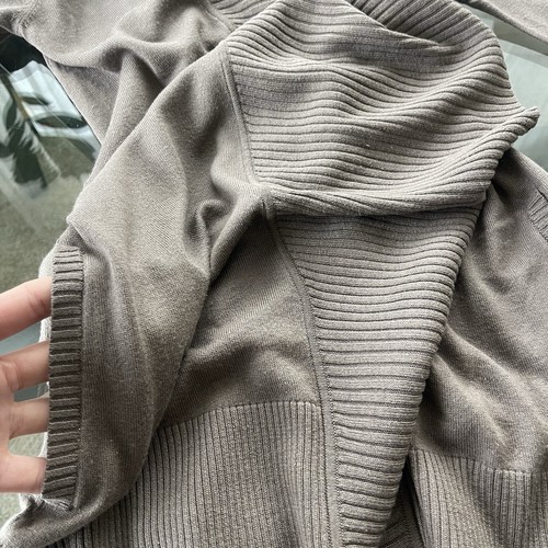 Diane Von Furstenberg Silk Cashmere Open Front Brown Cardigan Lagenlook Medium - Picture 7 of 7