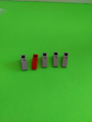 LEGO Parts 4287 (5pcs) Slope, Inverted 33° 3x1 (1) Red and (4)