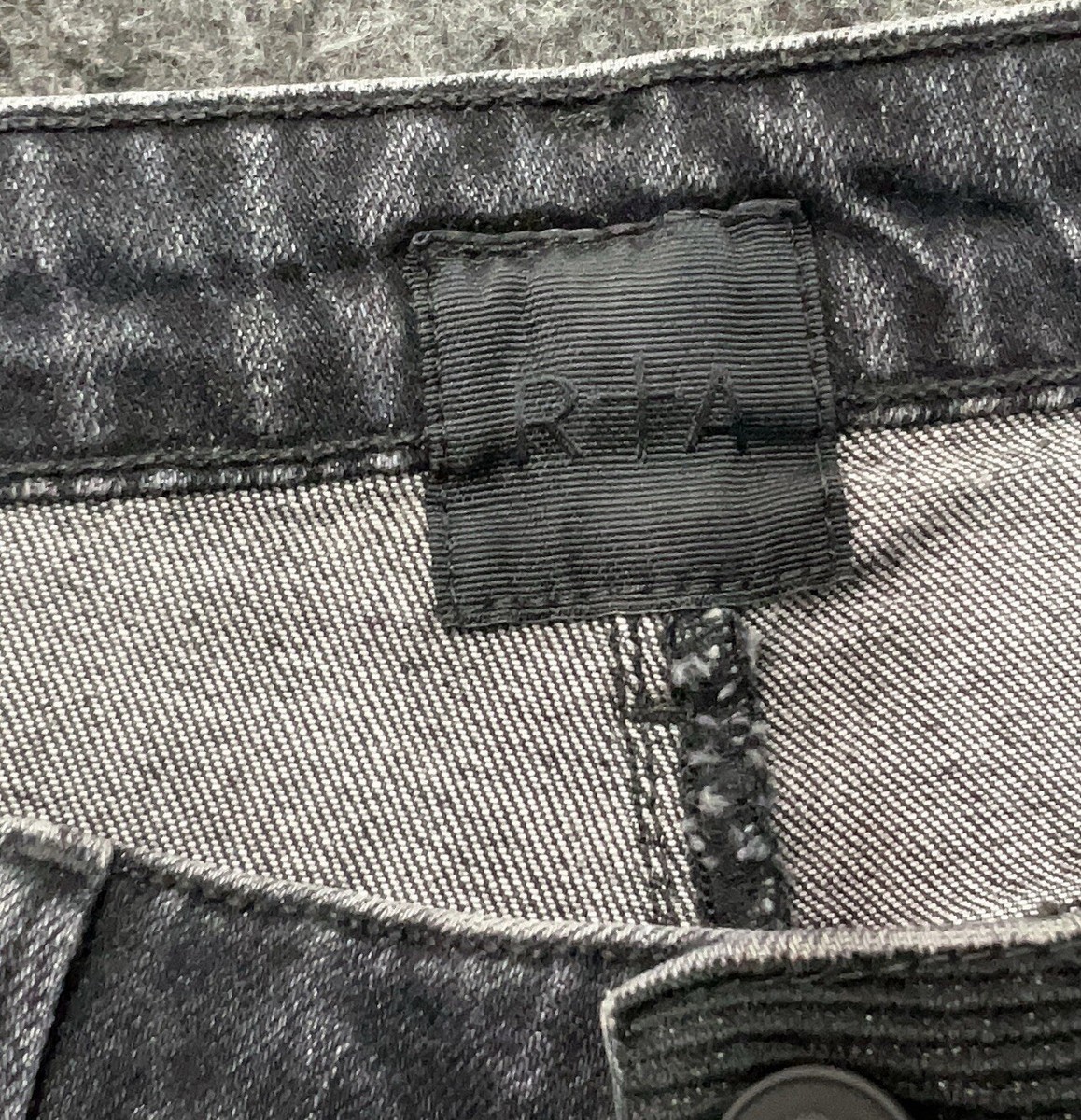 NWT RTA Alexa Zipper Ankle Skinny Jeans Black Frail 26 X 30