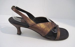 bronze kitten heel sandals