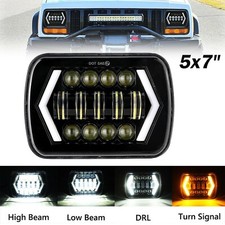 5x7" 7X6" Square LED Headlight DRL Projector Lamp For Toyota Pickup Supra MR2