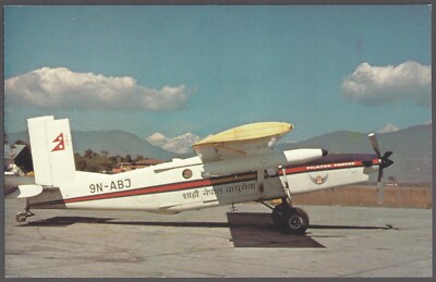 ROYAL NEPAL AIRLINES Postcard Pilatus PC-6/B2-H2 Turbo Porter Prop Plane