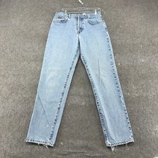 VINTAGE Calvin Klein Jeans Womens 11 Blue Mom Tapered Distressed Light Wash Y2K
