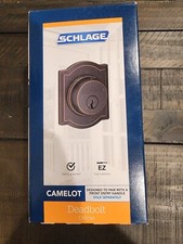 Schlage B60 Series Camelot Aged Bronze Single Cylinder Deadbolt