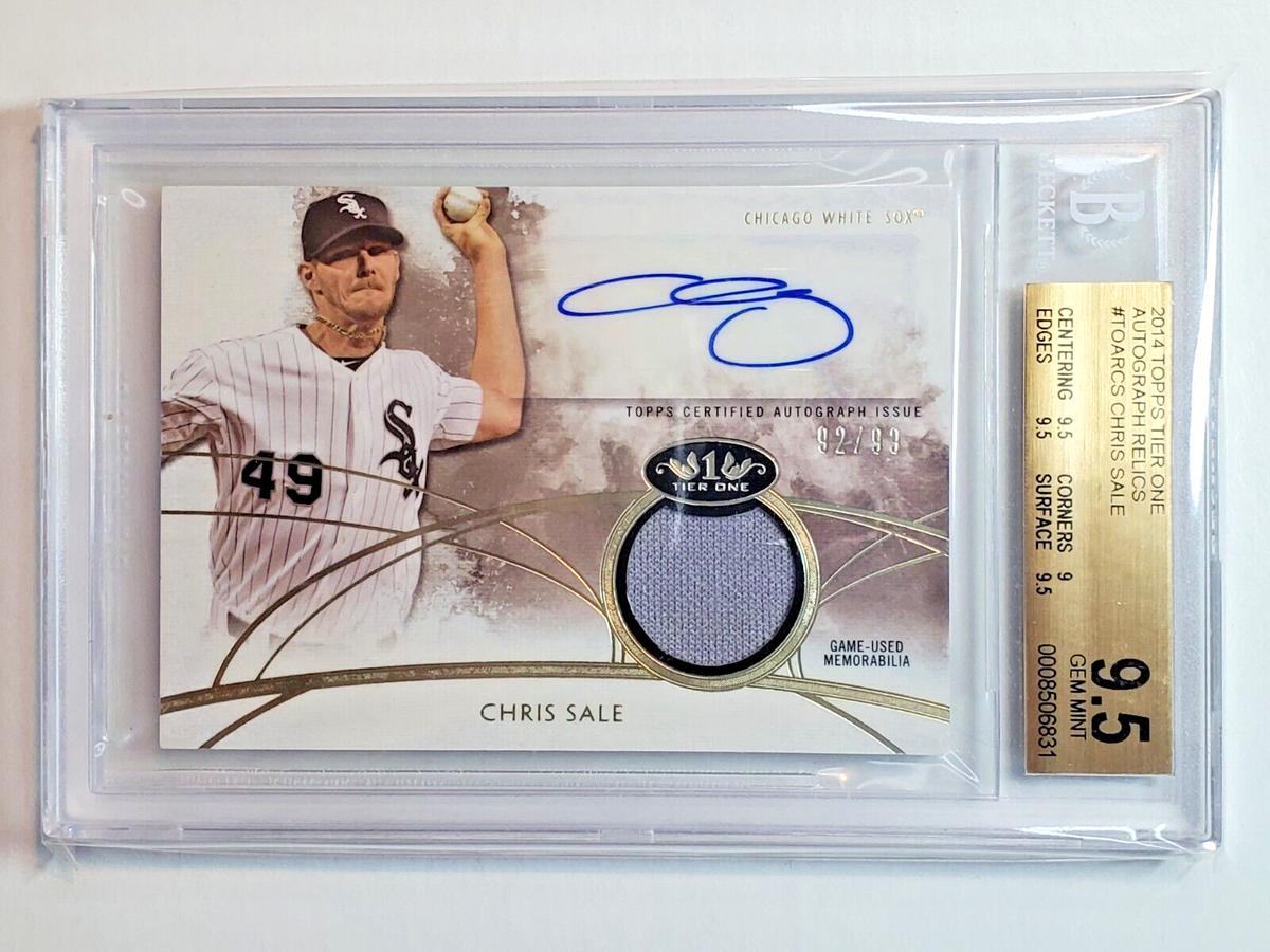 2014 Topps Tier One - Autograph Relics Chris Sale #TOAR-CS /99 (AU 