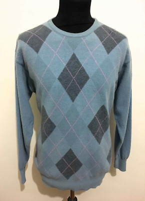 Emilio Pucci vintage '80 Pullover Herren Wolle Schottland Herr SZ.L - 50