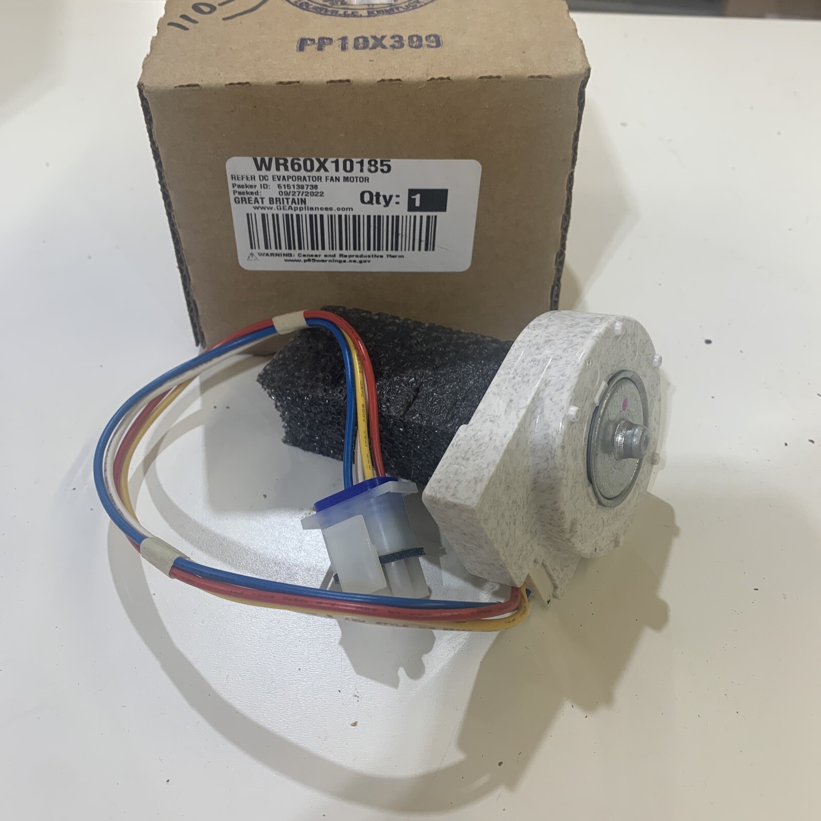 GE New WR60X10185 Evaporator Fan Motor For GE Refrigerator OEM Genuine