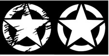 Army Star  Distressed Army Star Stencil Set Template Airbrush 5" Diameter