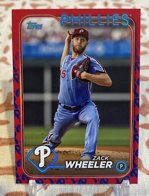 Zack Wheeler 2024 Topps Series 1 #262  Team Color Border Phillies Case Hit SSP
