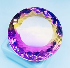 Natural Big Size Tourmaline Bi-Color Round Shape Certified 93.55 Ct Gemstone