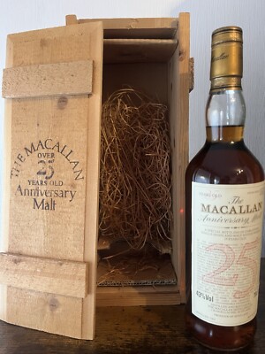 Macallan 25 Jahre - 1965 Anniversary Malt - Seltener Jahrgang - Top Füllstand