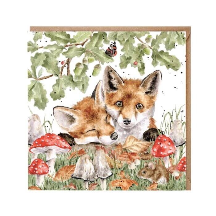 Fox Birthday Card Wrendale Under The Oak Tree – Countryside Blank Greeting Card