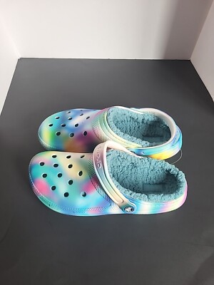 Crocs Unisex-Adult Classic Tie Dye Lined Clogs/Fuzzy 