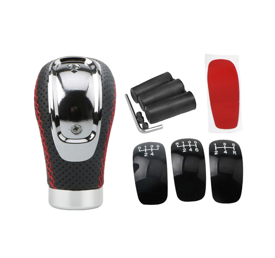 Botão de câmbio manual de carro 5/6 velocidades alavanca de câmbio cabeça com tampa 3x - Imagem 3 de 4