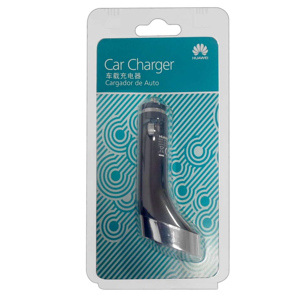 Huawei, KFZ-Ladegerät, Car Charger, 1A, USB, w/o cable, black, Blister - Bild 1 von 1