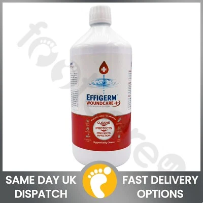 Effigerm Wound Care Solution 1 Litre First Aid Hypoallergenic Healing & Cleaning