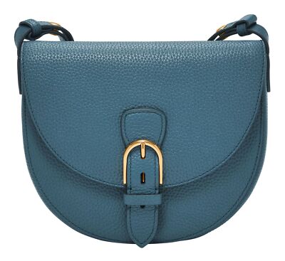 FOSSIL Everleigh Flap Shoulder Bag Schultertasche Tasche Drizzle blau Neu