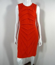 CALVIN KLEIN SLEEVELESS DRESS SIZE M Medium Crew Neckline Red