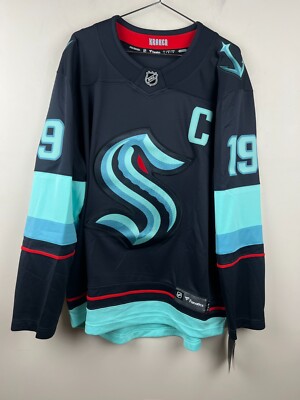 Seattle Kraken Fanatics Breakaway Home Jersey McCord #19 Navy Men s Size L NHL