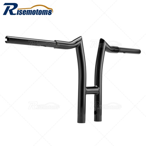 Gloss Black 12" Rise Evil T-Bar 1-1/4" Handlebar For Harley Dyna Street Bob FXDB - Picture 8 of 12